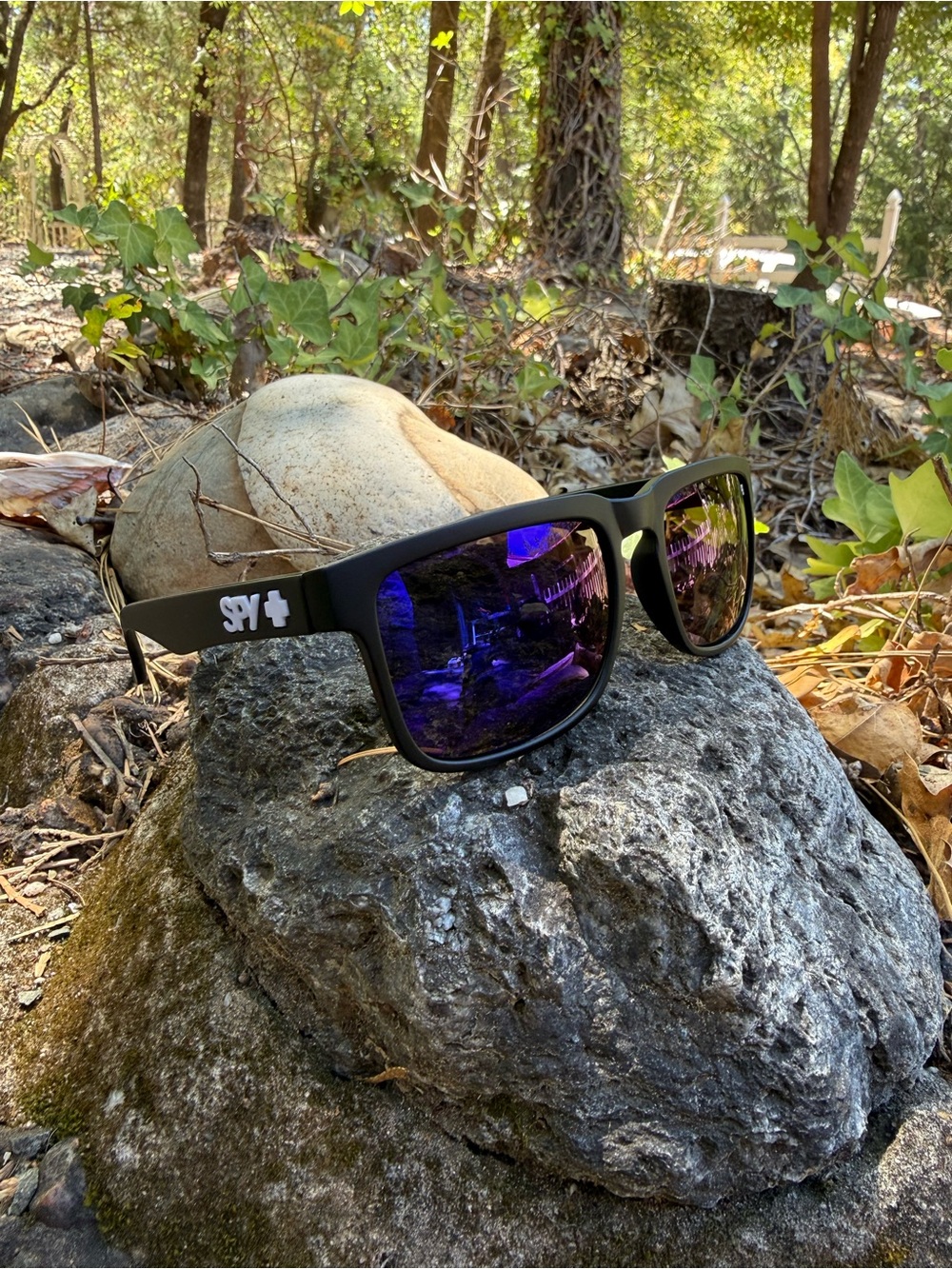 NEW SPY OPTIC Helm Promo Matte Black Sunglasses with Blue mirror UV400 Lense